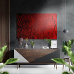 Abstract Roses Brushed Aluminium Dibond Wall Art.