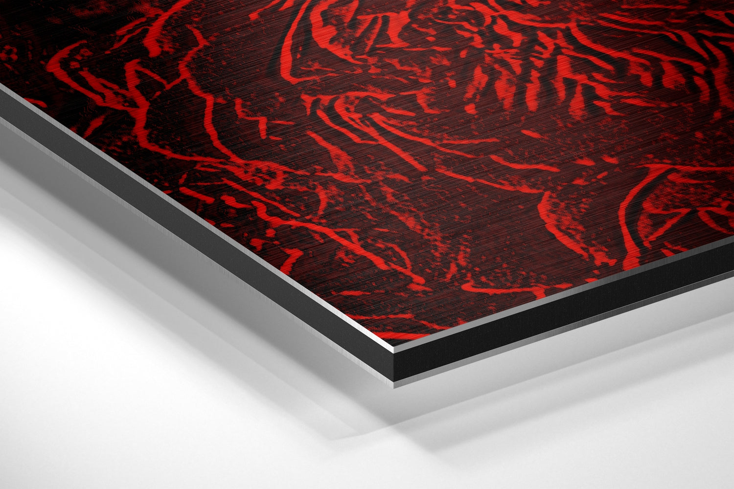 Abstract Roses Brushed Aluminium Dibond Wall Art.