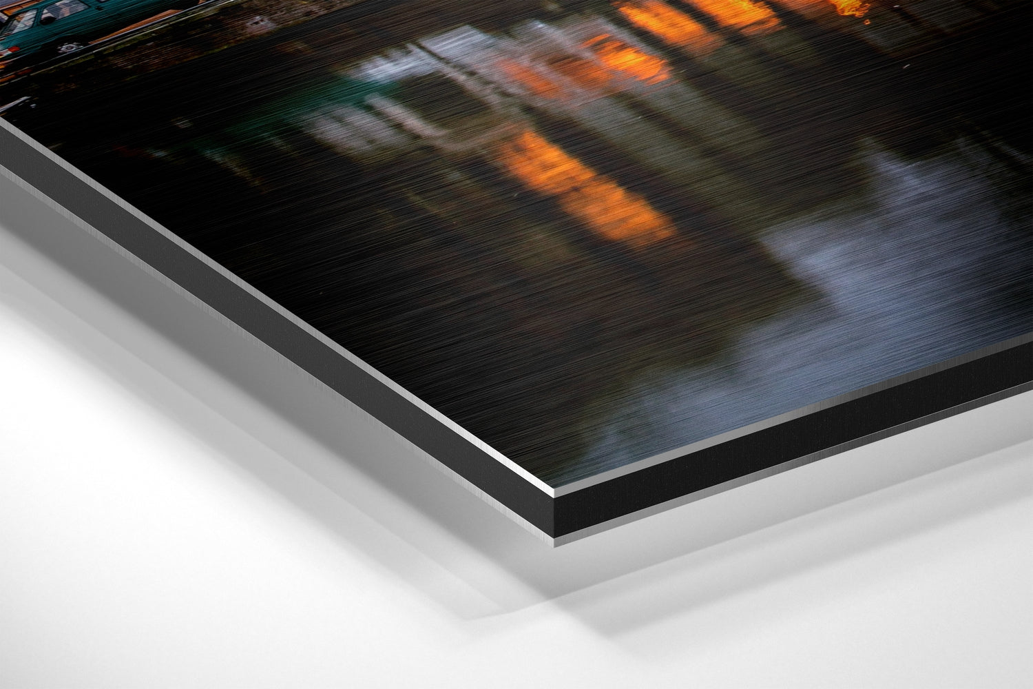 River in the City Brushed Aluminium Dibond Wall Art.