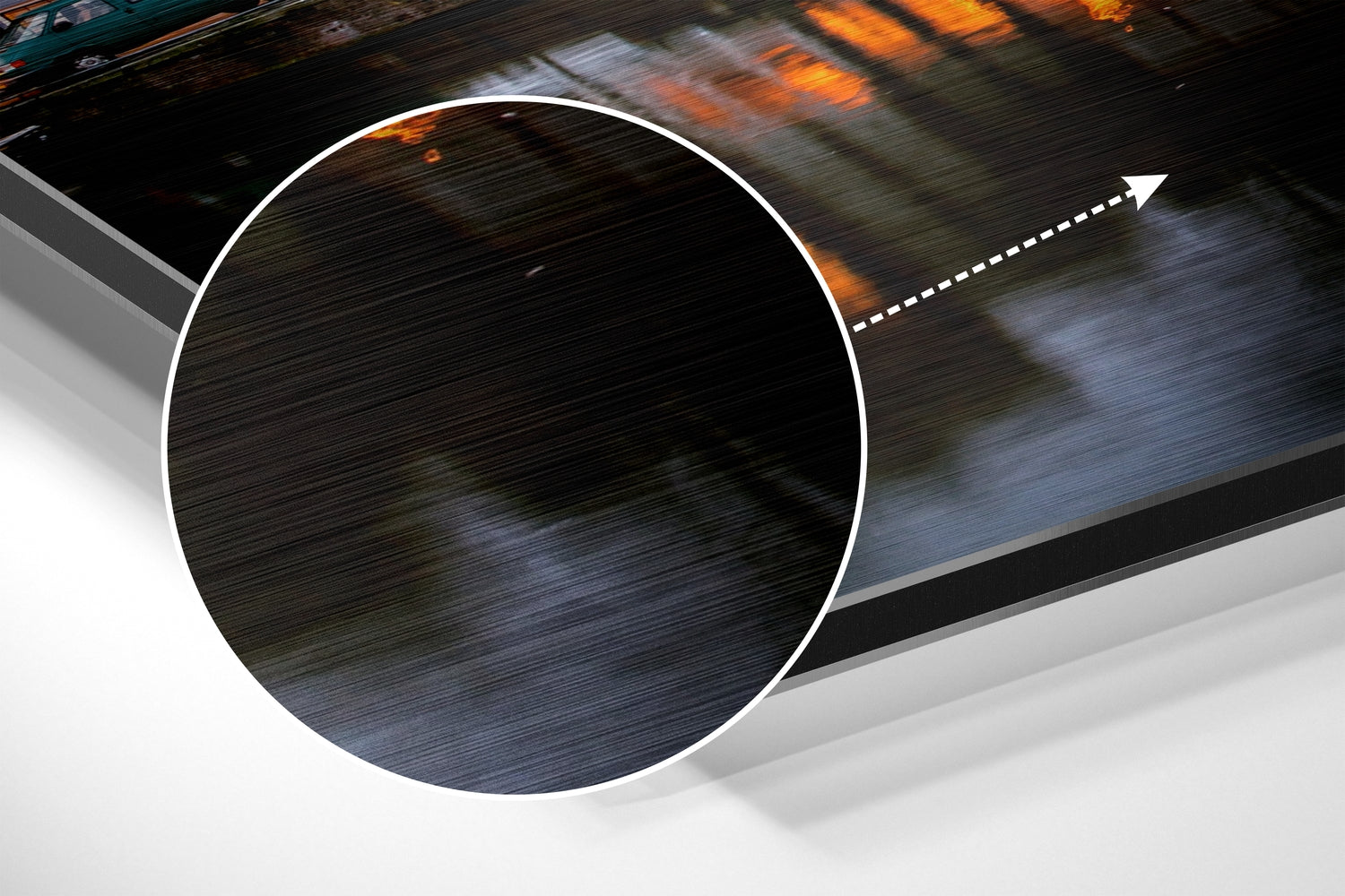 River in the City Brushed Aluminium Dibond Wall Art.