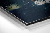 City Lights Brushed Aluminium Dibond Wall Art.
