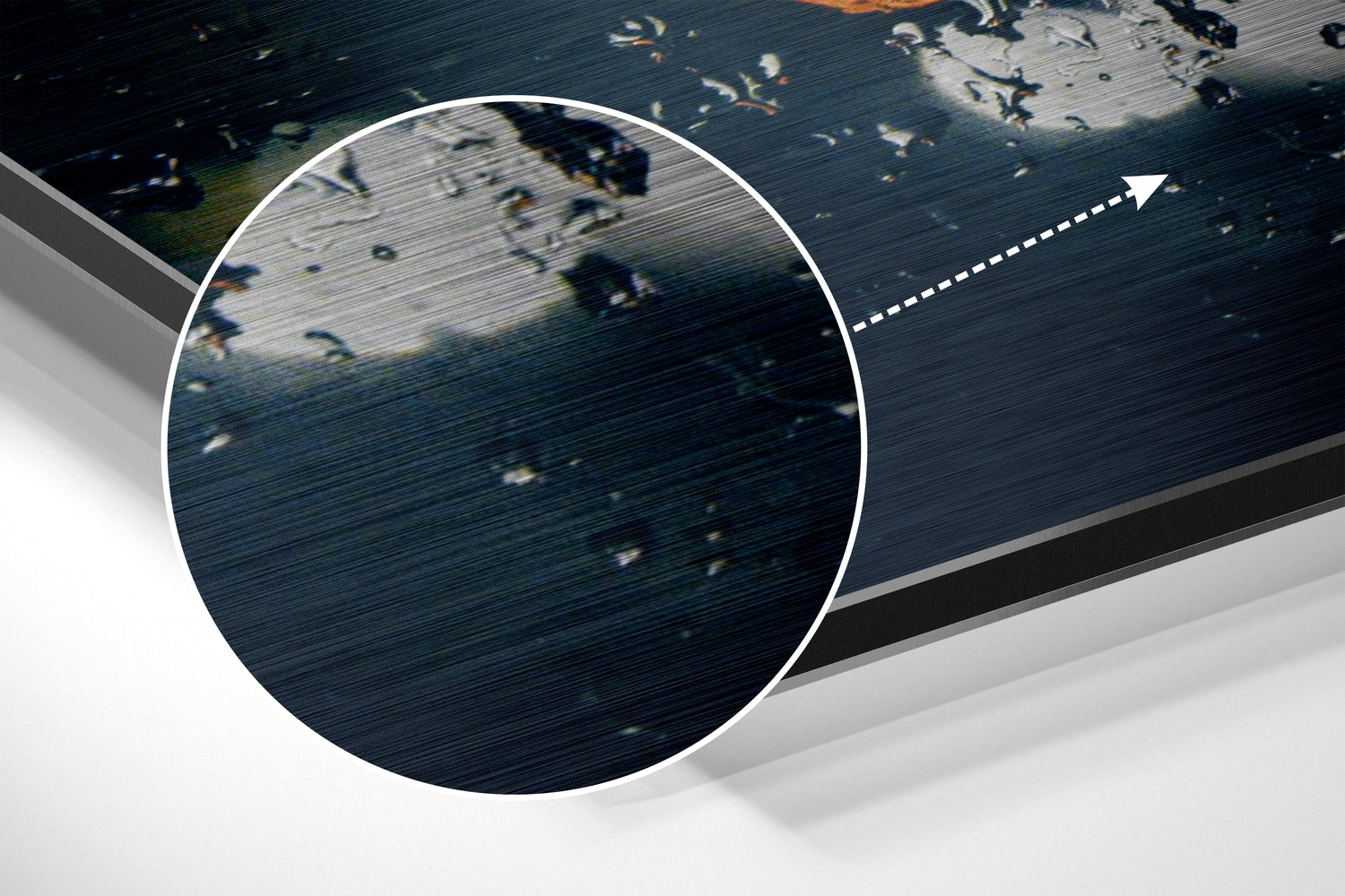 City Lights Brushed Aluminium Dibond Wall Art.