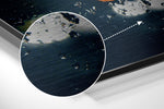 City Lights Brushed Aluminium Dibond Wall Art.