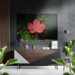 Autumn Leaf Brushed Aluminium Dibond Wall Art.