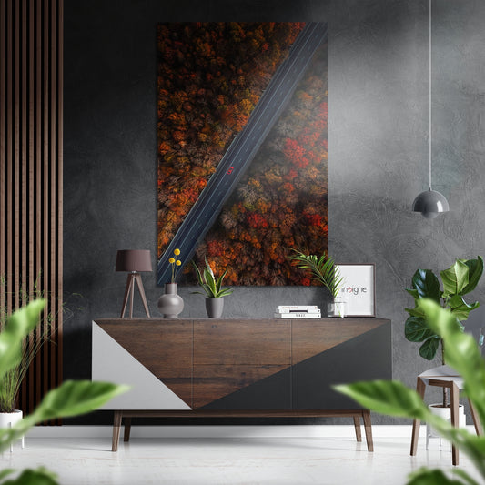 Road Brushed Aluminium Dibond Wall Art.
