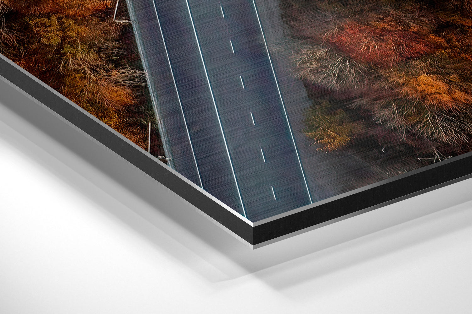 Road Brushed Aluminium Dibond Wall Art.