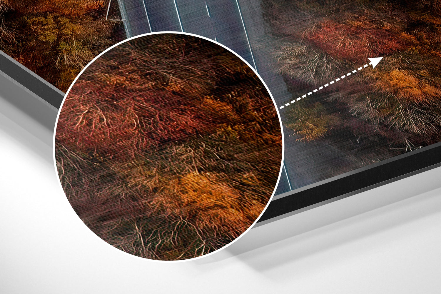 Road Brushed Aluminium Dibond Wall Art.