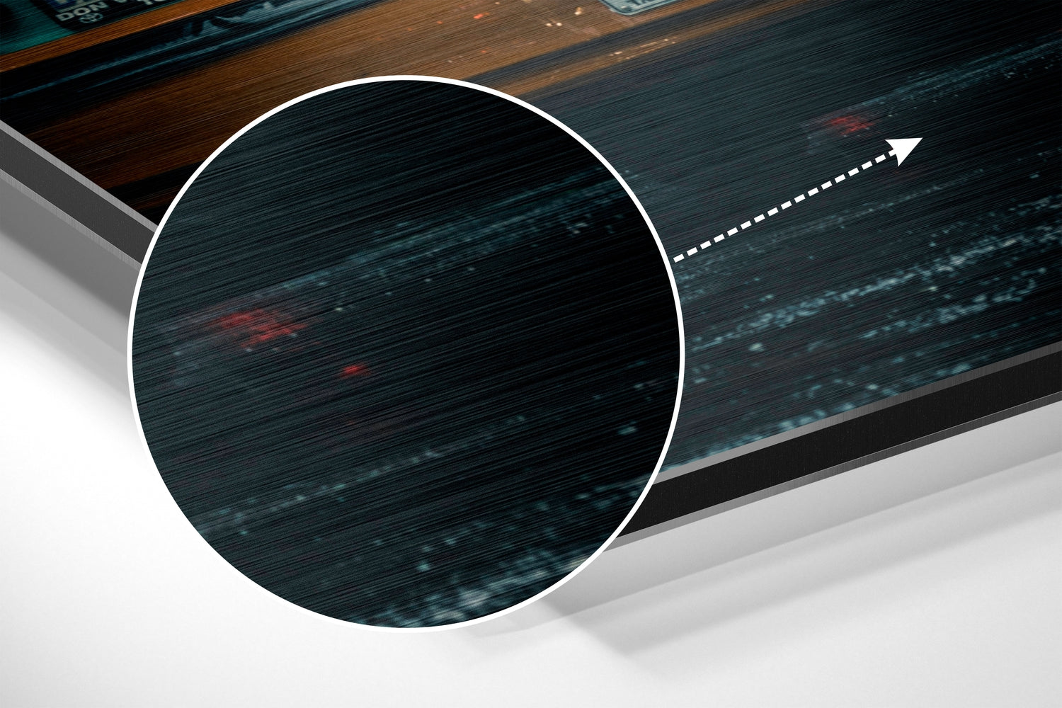 City Rush Brushed Aluminium Dibond Wall Art.