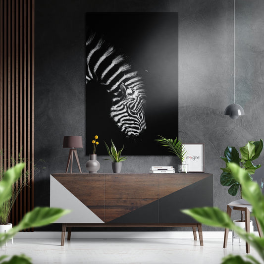 Zebra Brushed Aluminium Dibond Wall Art.