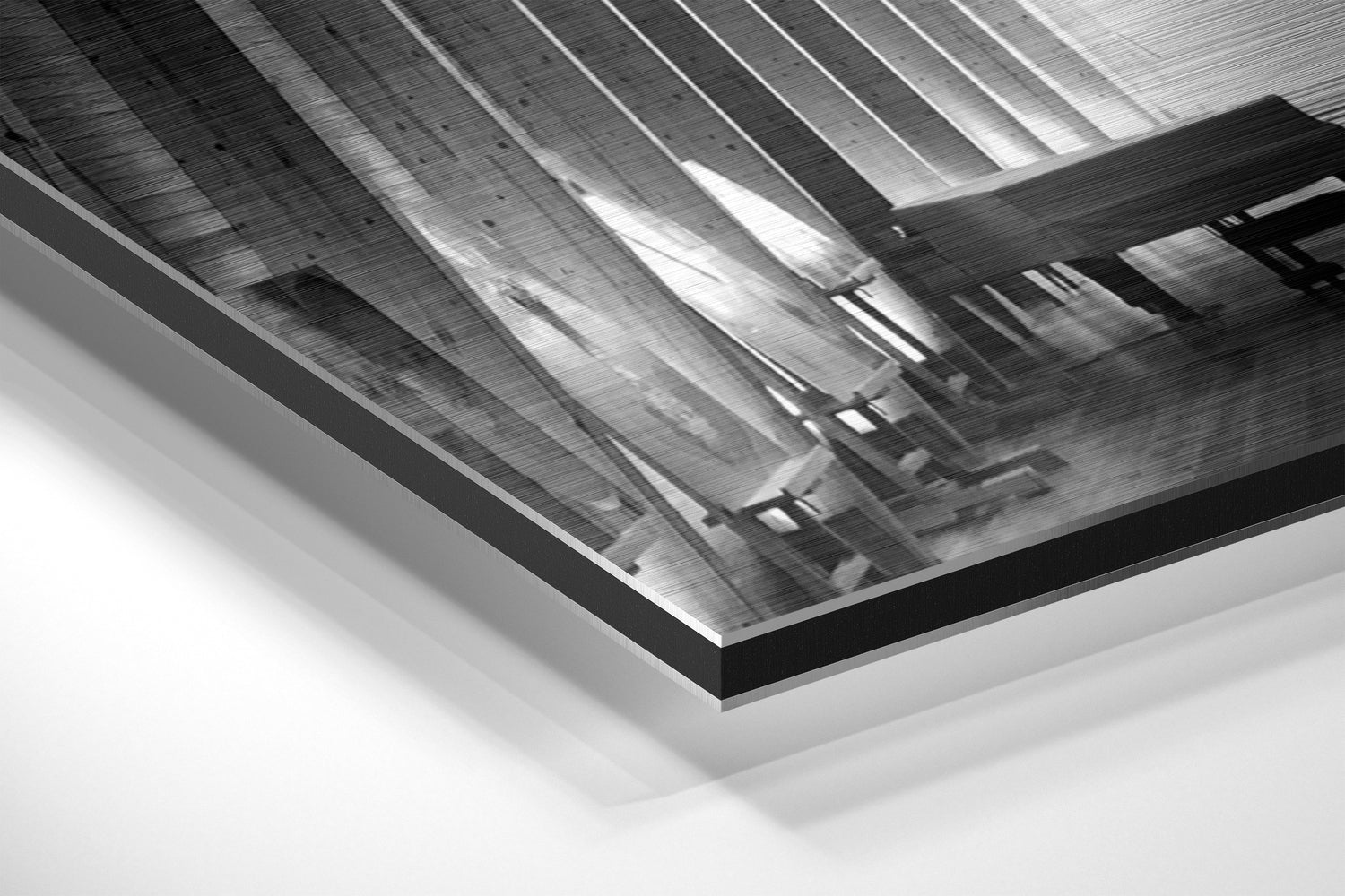 Alone Brushed Aluminium Dibond Wall Art.