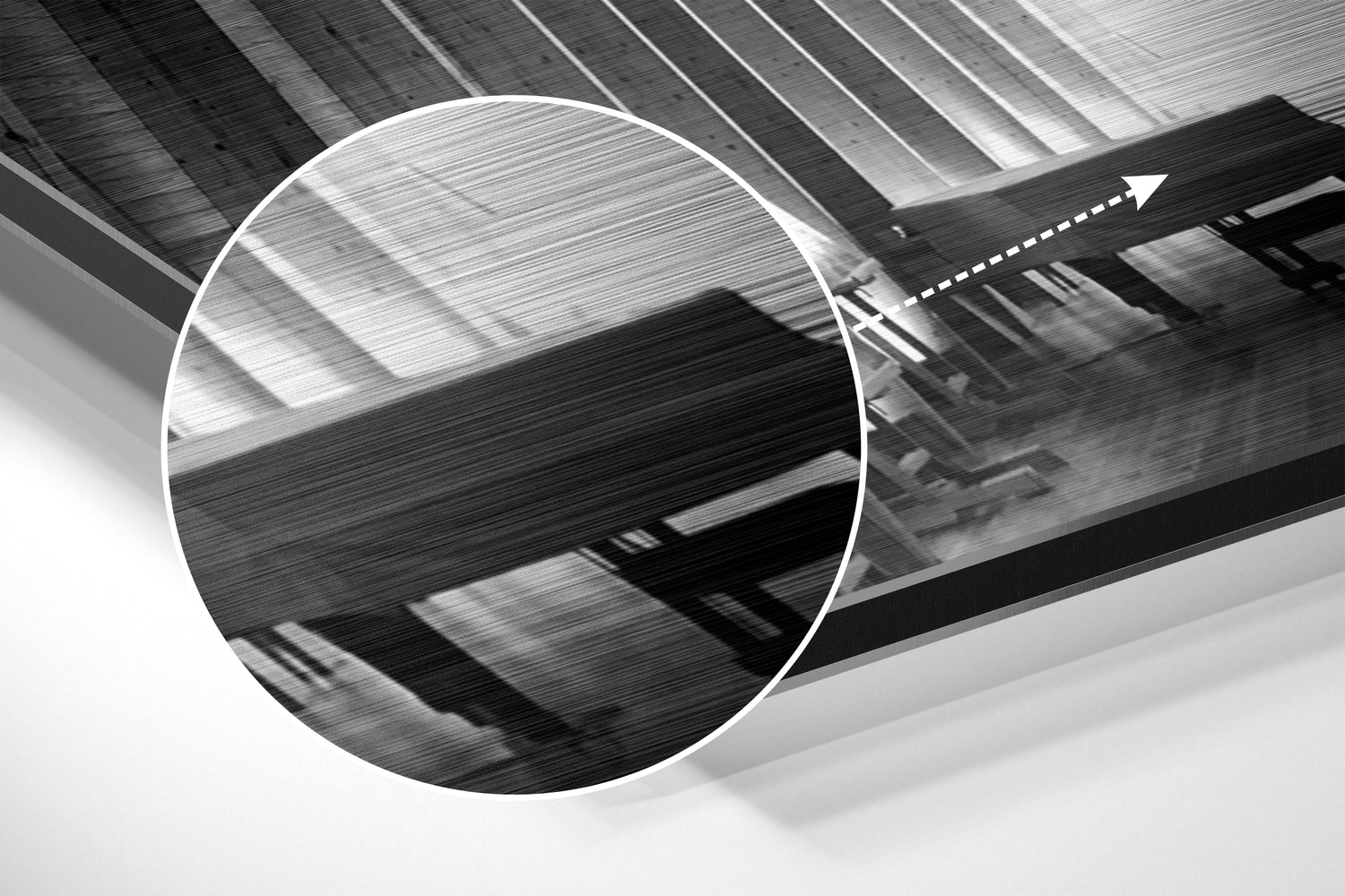 Alone Brushed Aluminium Dibond Wall Art.