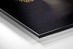 Golden Woman Brushed Aluminium Dibond Wall Art.