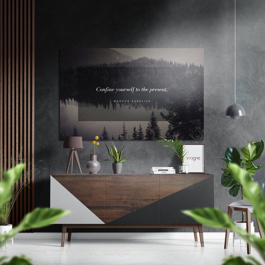 Confine Yourself Brushed Aluminium Dibond Wall Art.