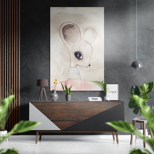 Sweet Mouse Brushed Aluminium Dibond Wall Art.