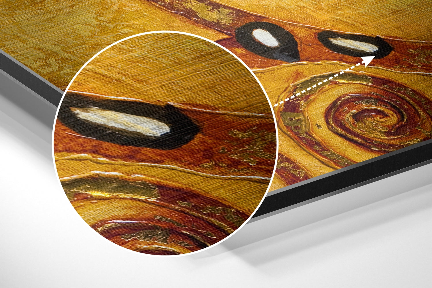 Klimt's Tree of Life Brushed Aluminium Dibond Wall Art.