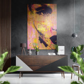 Retro Woman Brushed Aluminium Dibond Wall Art.