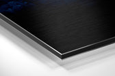 Space Brushed Aluminium Dibond Wall Art.