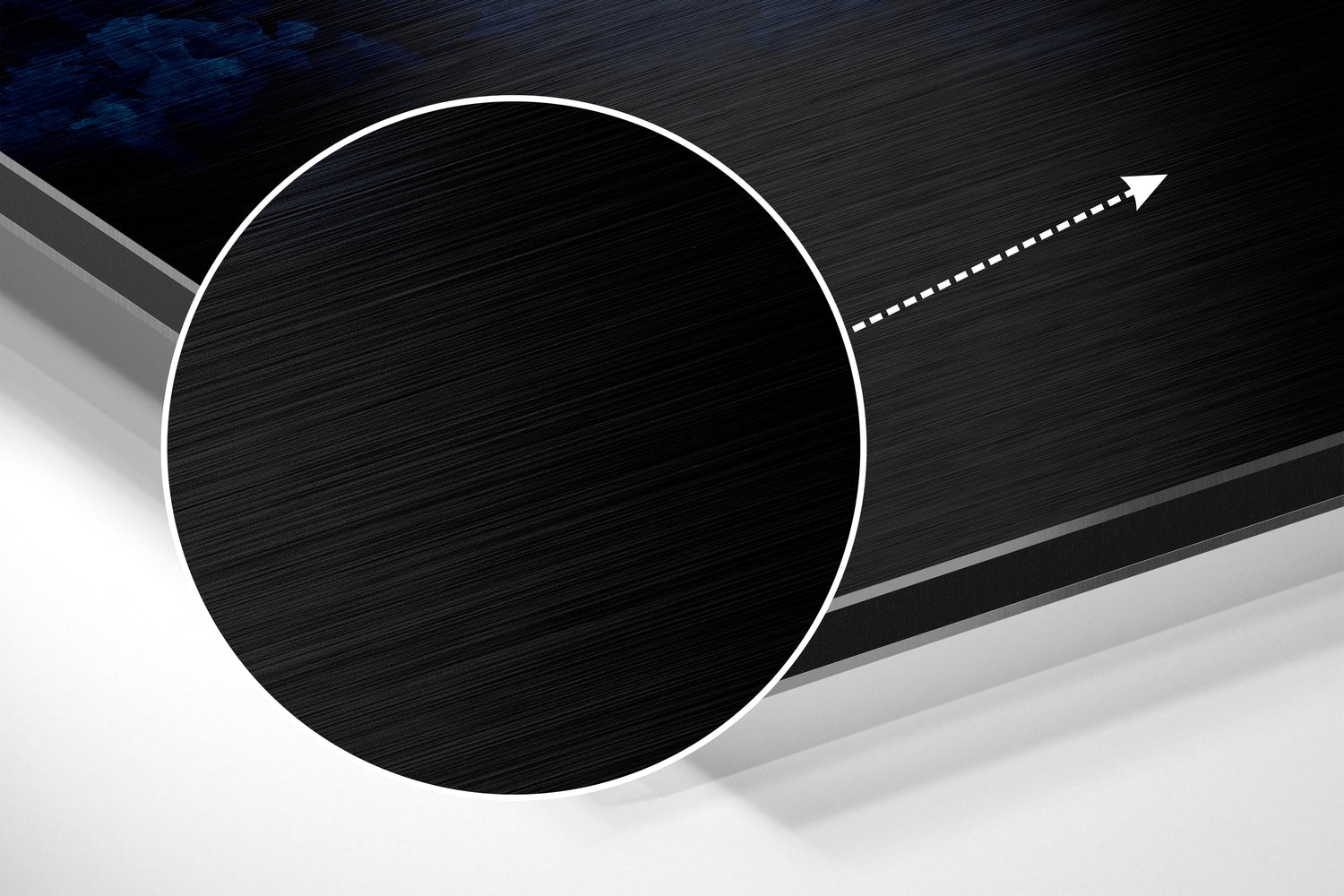 Space Brushed Aluminium Dibond Wall Art.