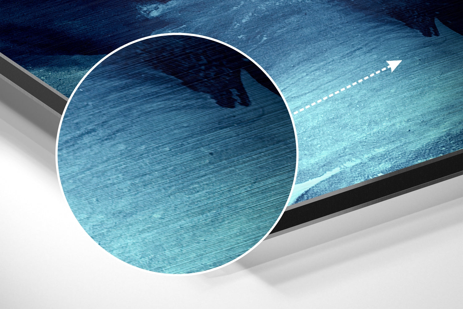 Abstract Waves Brushed Aluminium Dibond Wall Art.