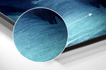 Abstract Waves Brushed Aluminium Dibond Wall Art.
