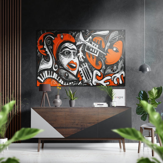 Cubist Style Brushed Aluminium Dibond Wall Art