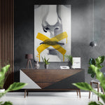 Sssh Brushed Aluminium Dibond Wall Art.