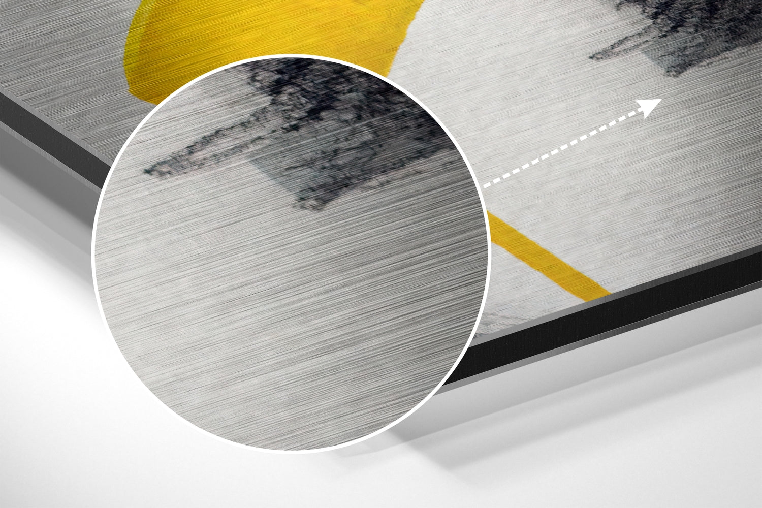 Sssh Brushed Aluminium Dibond Wall Art.