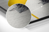 Sssh Brushed Aluminium Dibond Wall Art.