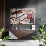 Geometry Brushed Aluminium Dibond Wall Art.