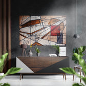 Geometry Brushed Aluminium Dibond Wall Art.