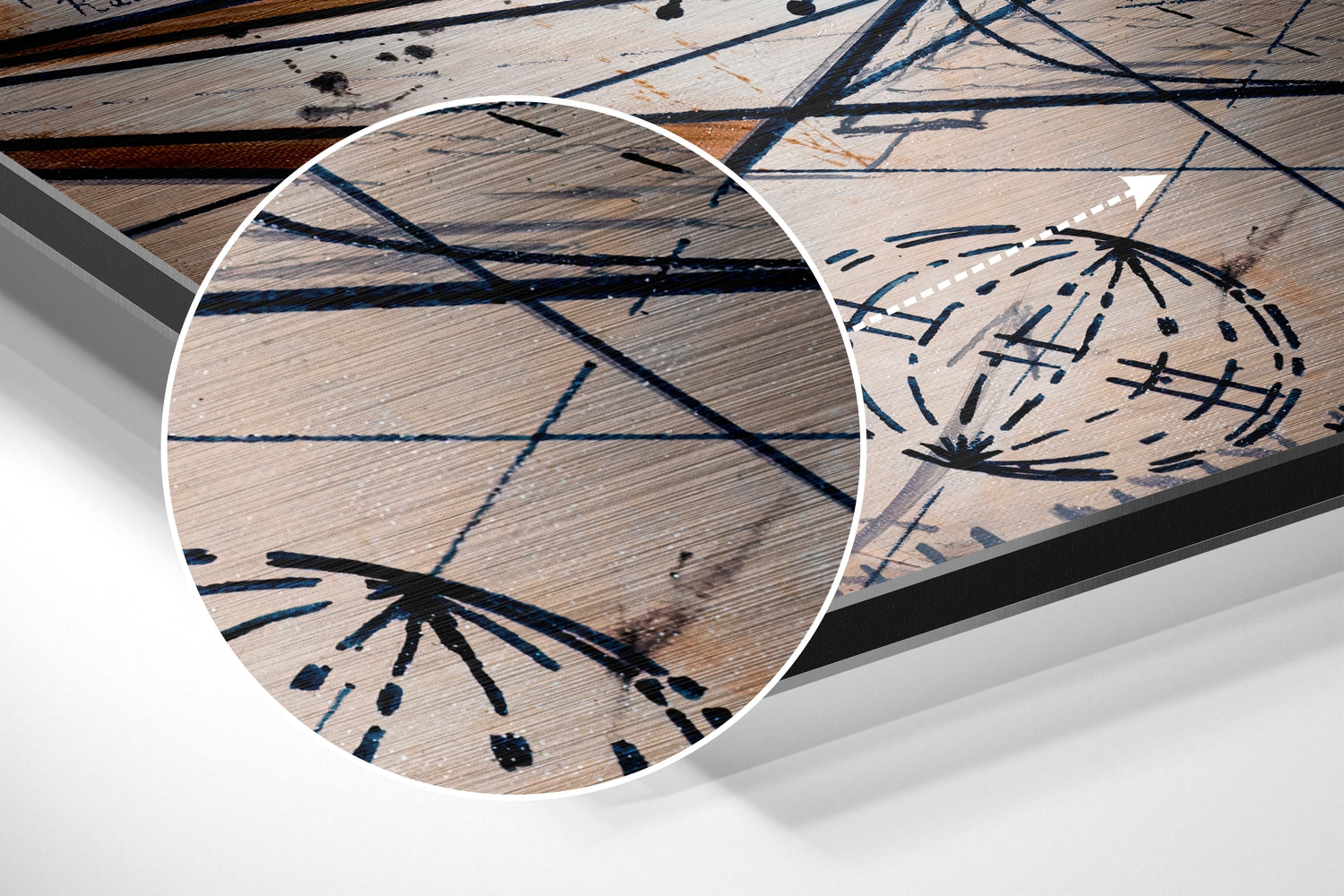 Geometry Brushed Aluminium Dibond Wall Art.