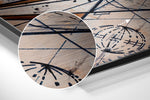Geometry Brushed Aluminium Dibond Wall Art.