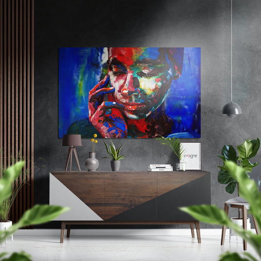 Woman Brushed Aluminium Dibond Wall Art.