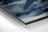 Mountain View Brushed Aluminium Dibond Wall Art.