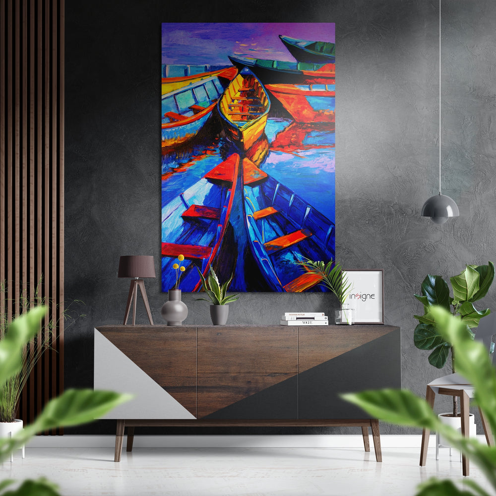Boats Brushed Aluminium Dibond Wall Art.