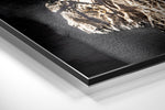 Golden Woman Brushed Aluminium Dibond Wall Art.