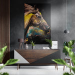Horse Brushed Aluminium Dibond Wall Art.