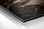 Sunset and Mountains Brushed Aluminium Dibond Wall Art.