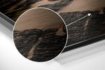 Sunset and Mountains Brushed Aluminium Dibond Wall Art.