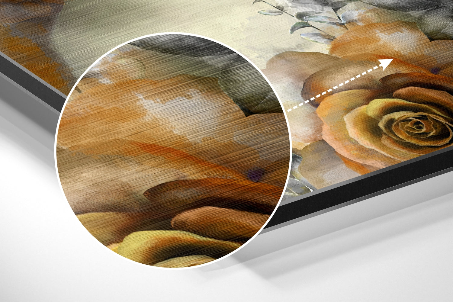 Beauty Brushed Aluminium Dibond Wall Art.