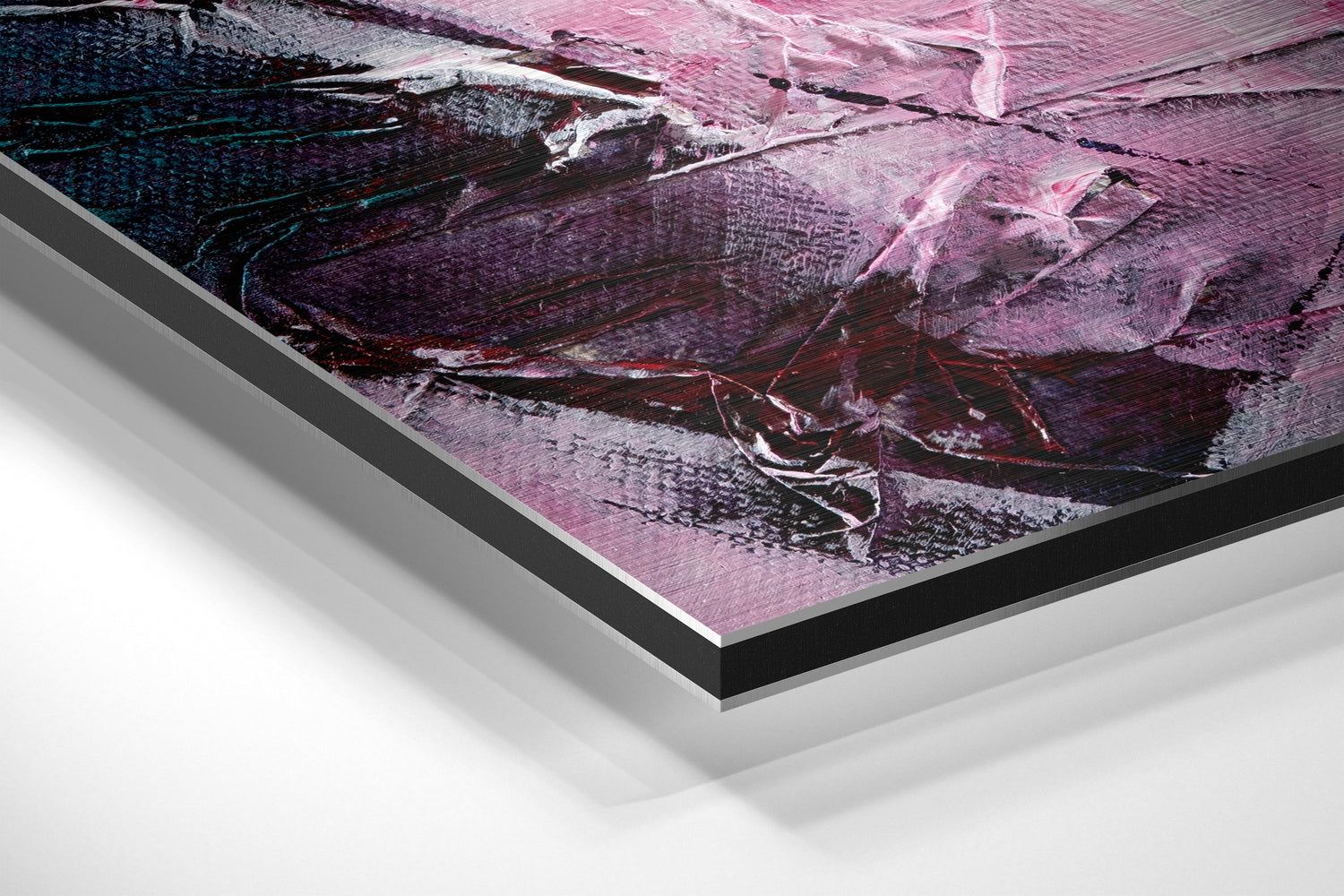 Abstract Brushed Aluminium Dibond Wall Art.