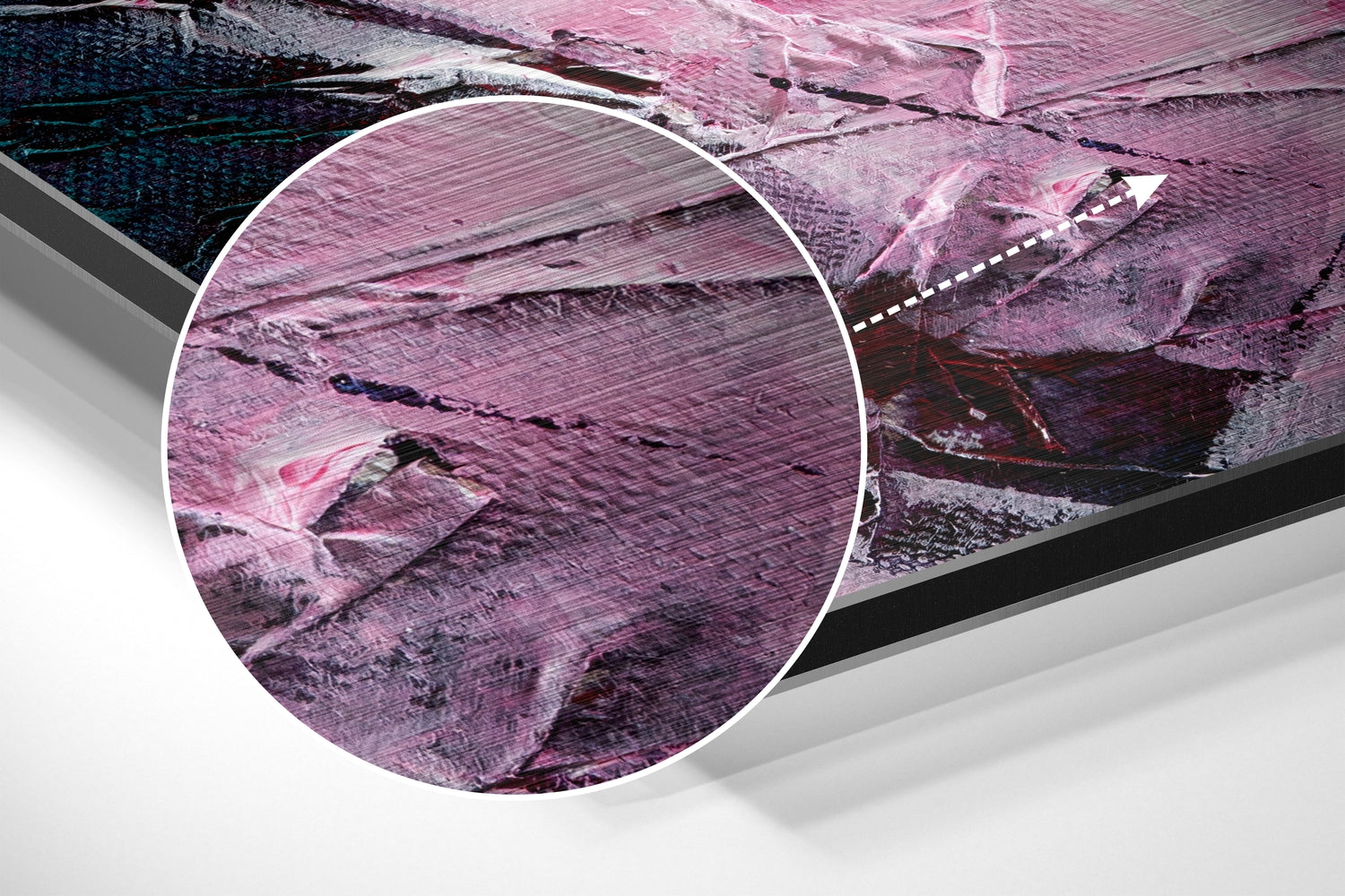 Abstract Brushed Aluminium Dibond Wall Art.