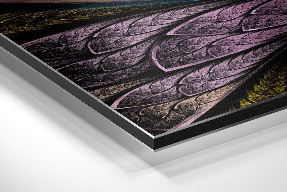 Flower Brushed Aluminium Dibond Wall Art.