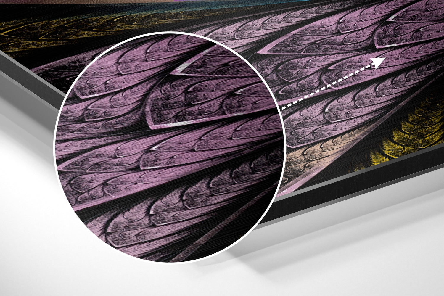 Flower Brushed Aluminium Dibond Wall Art.