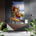 Boats Brushed Aluminium Dibond Wall Art.
