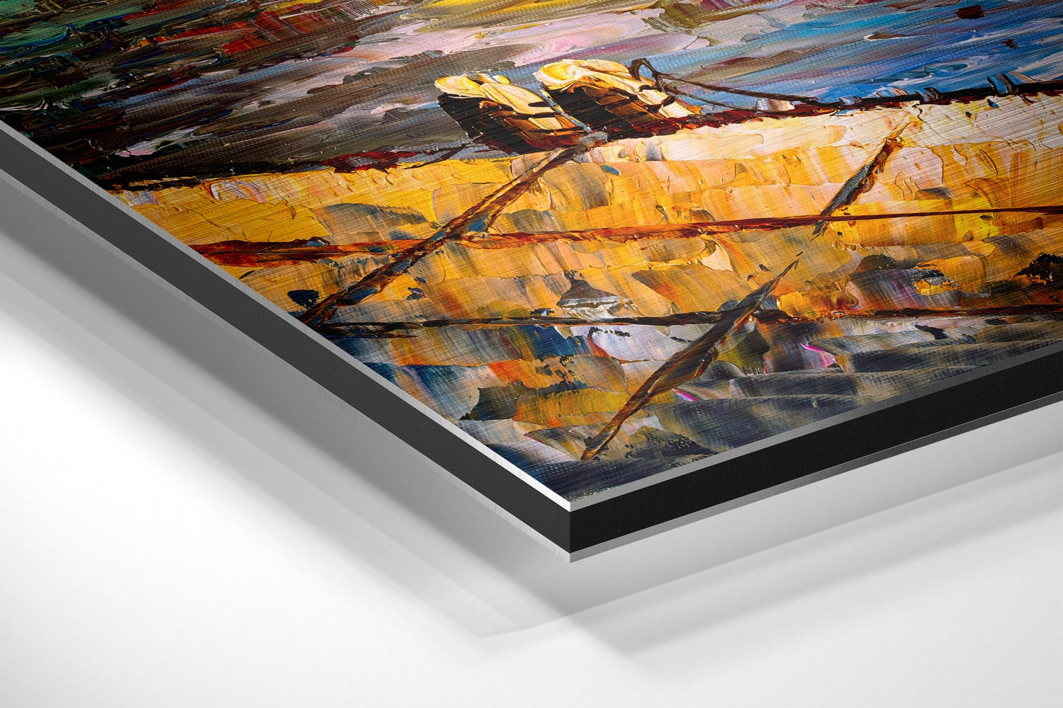 Boats Brushed Aluminium Dibond Wall Art.