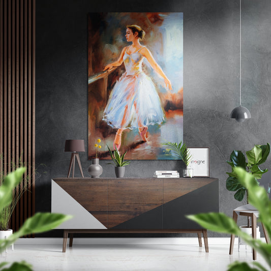 Ballerina Brushed Aluminium Dibond Wall Art.