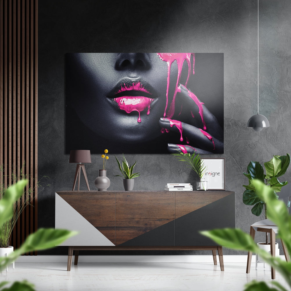 Woman in Ink Brushed Aluminium Dibond Wall Art.