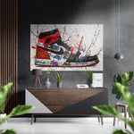Free Sneakers Brushed Aluminium Dibond Wall Art.