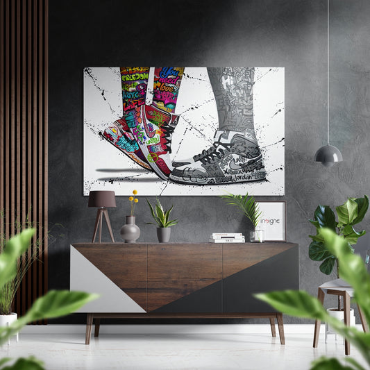 Free Love Brushed Aluminium Dibond Wall Art.